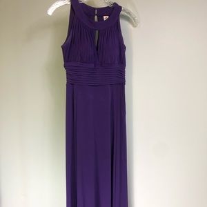Purple floor length gown